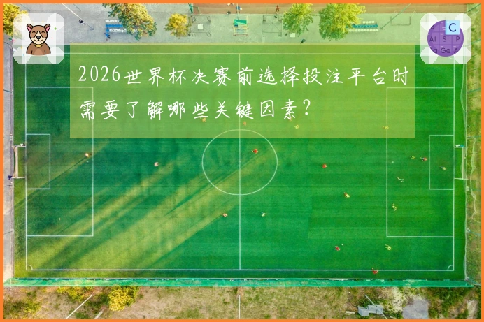 2026世界杯决赛前选择投注平台时需要了解哪些关键因素？